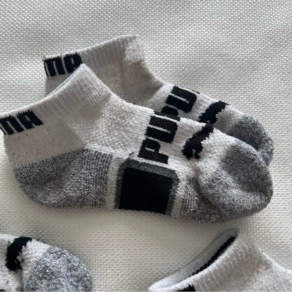 PUMA Baby 5 Pack No Show Socks, white/grey 2T-4T - Picture 3 of 4